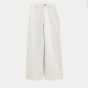 Everlane Cream Wide-Leg Jeans